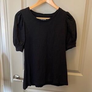 Chicos Black Puff Sleeve Tshirt